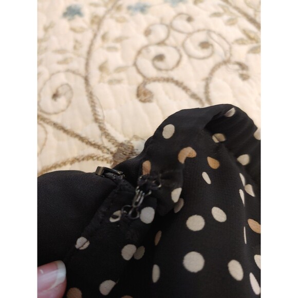 Croft And Borrow Brown And Tan Polka Dot Skirt Size 10 - Picture 3 of 5